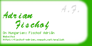 adrian fischof business card